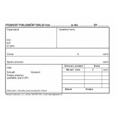 Výdajkový pokladničný doklad bez DPH - samoprepis